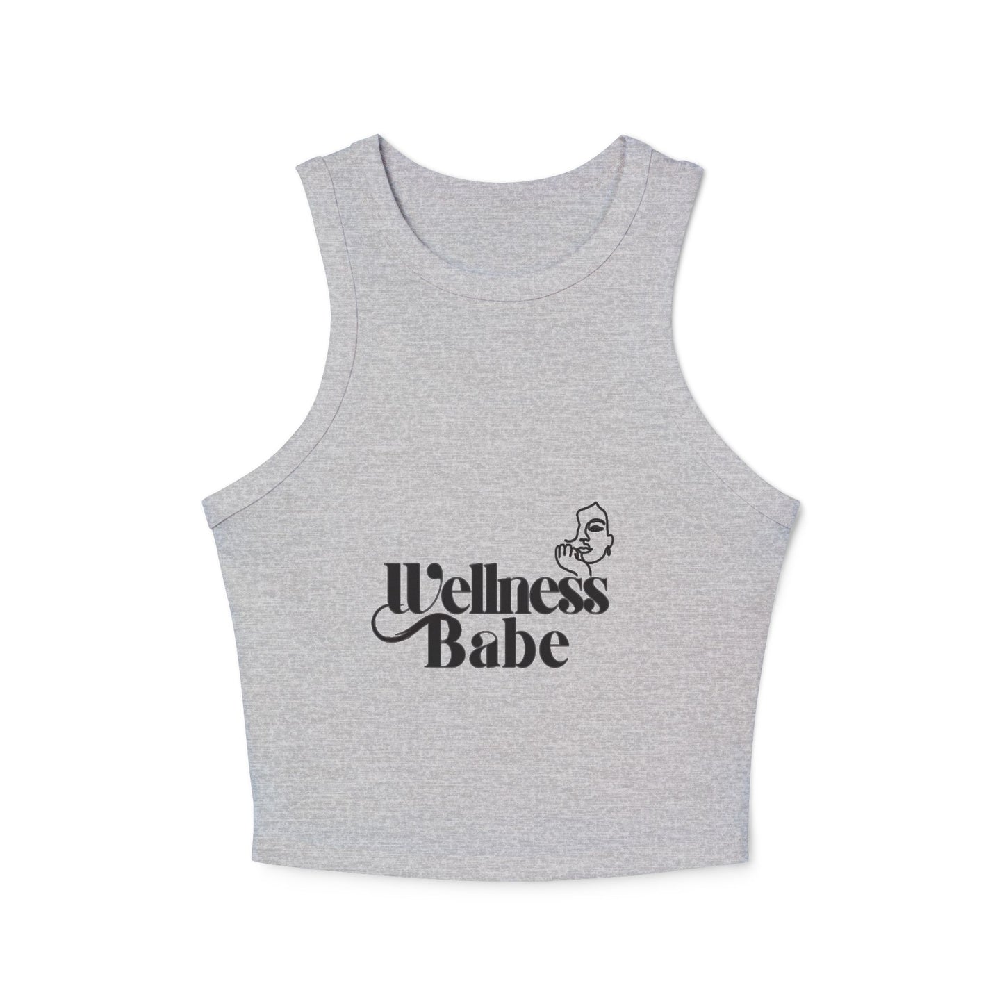 Wellness Babe Micro Rib Racer Tank Top