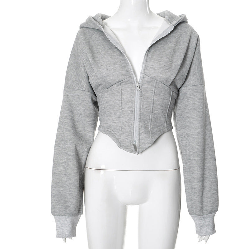 Sculpted Cropped Hoodie