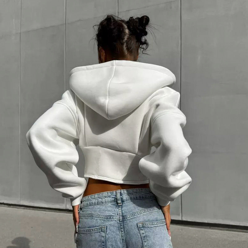 Sculpted Cropped Hoodie