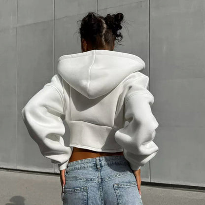 Sculpted Cropped Hoodie