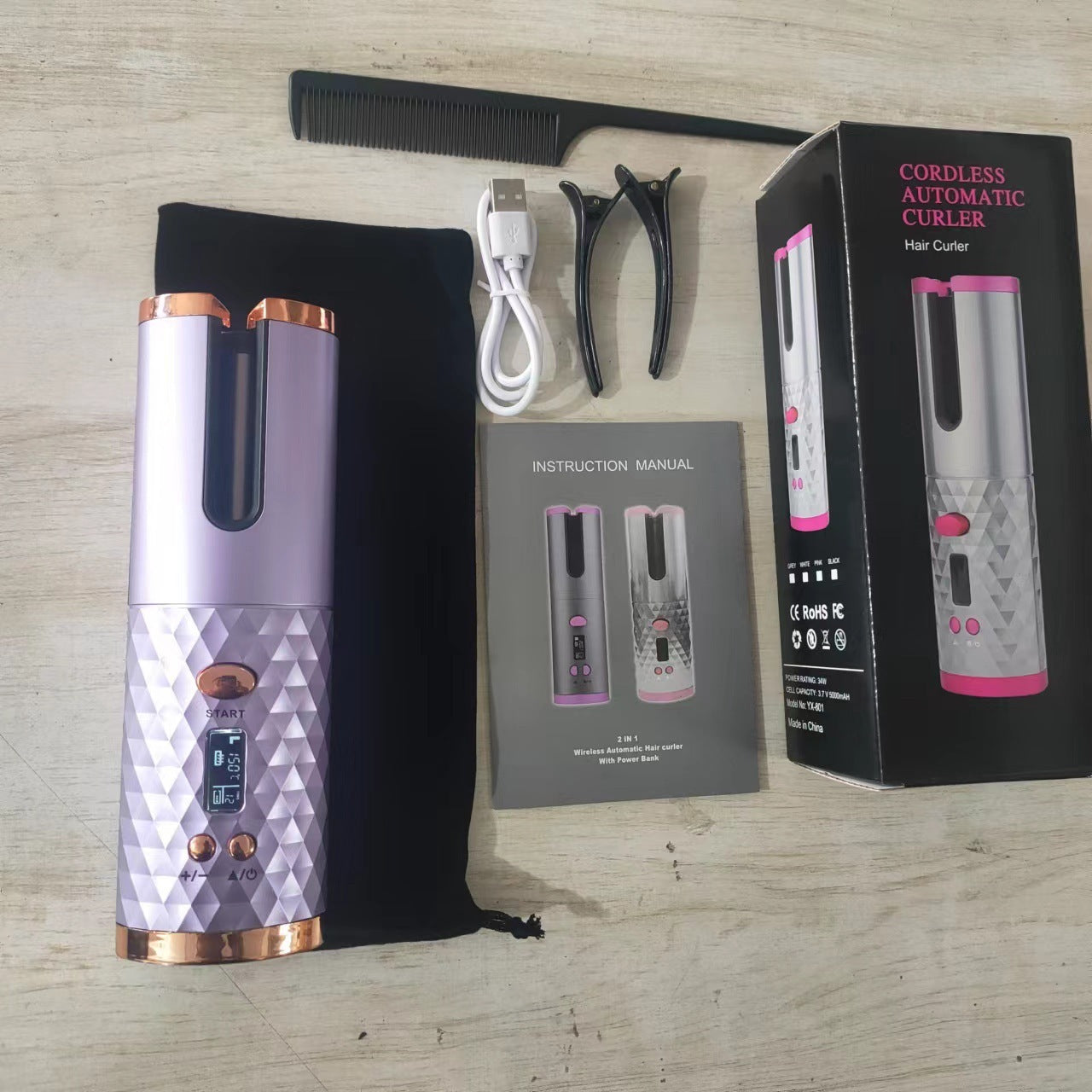 Portable Wireless Automatic Hair Curler