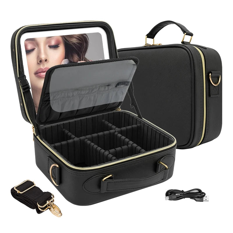 Linda LED Lighted Travel Cosmetic Bag