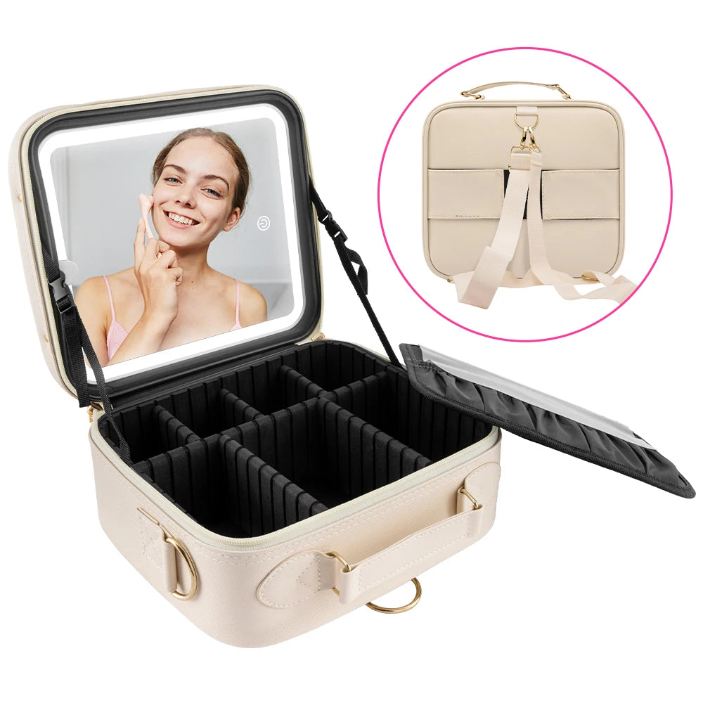 Linda LED Lighted Travel Cosmetic Bag